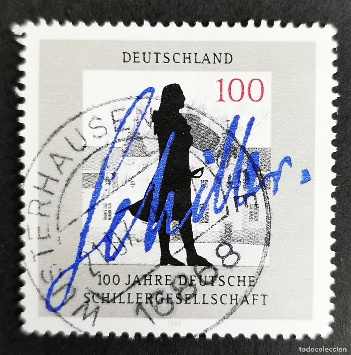 Sellos: Sello Alemania R. Federal 1995, Centenario de la Sociedad Alemana Schiller, 100 Pf. Michel: DE 1792