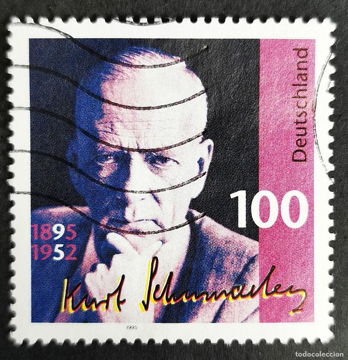 Sellos: Sello Alemania R. Federal 1995, Kurt Schumacher (1895-1952), 100 Pf. Michel: DE 1824