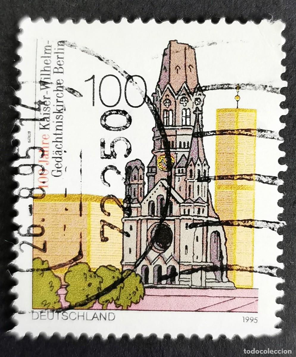 Sellos: Sello Alemania R. Federal 1995, Iglesia Memorial Kaiser Wilhelm, Berl&iacute;n, 100 Pf. Michel: DE 1812