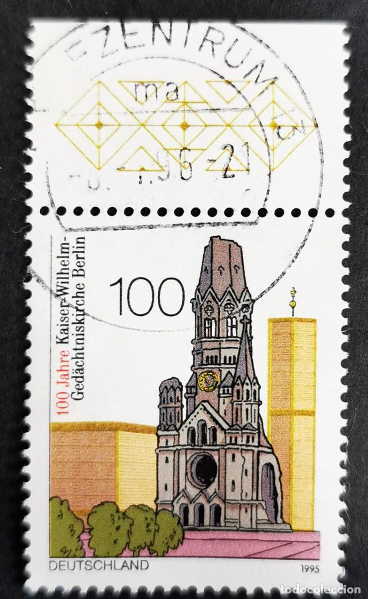 Sellos: Sello Alemania R. Federal 1995, Iglesia Memorial Kaiser Wilhelm, Berl&iacute;n, 100 Pf. Michel: DE 1812