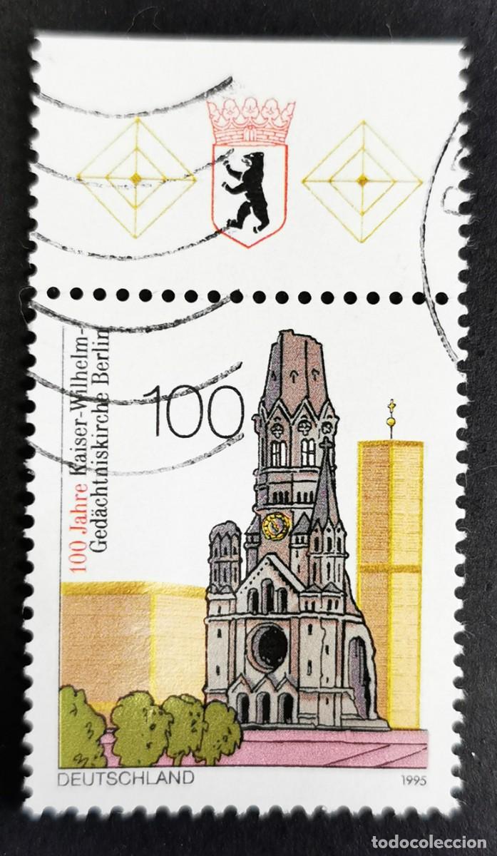 Sellos: Sello Alemania R. Federal 1995, Iglesia Memorial Kaiser Wilhelm, Berl&iacute;n, 100 Pf. Michel: DE 1812