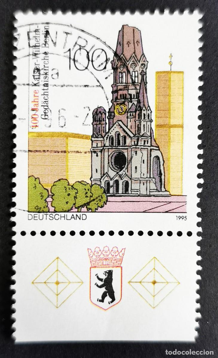Sellos: Sello Alemania R. Federal 1995, Iglesia Memorial Kaiser Wilhelm, Berl&iacute;n, 100 Pf. Michel: DE 1812