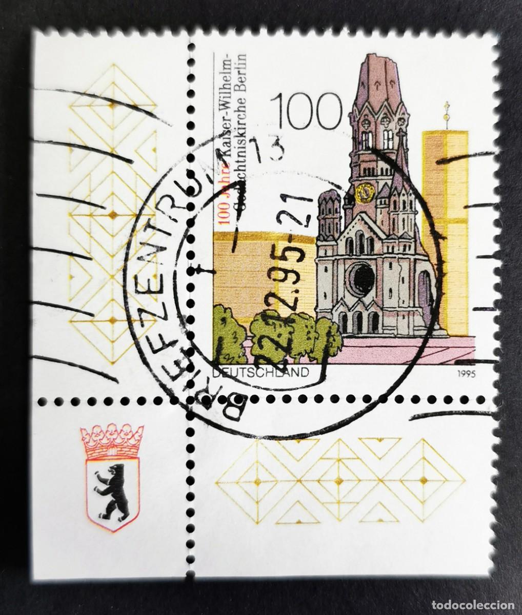 Sellos: Sello Alemania R. Federal 1995, Iglesia Memorial Kaiser Wilhelm, Berl&iacute;n, 100 Pf. Michel: DE 1812