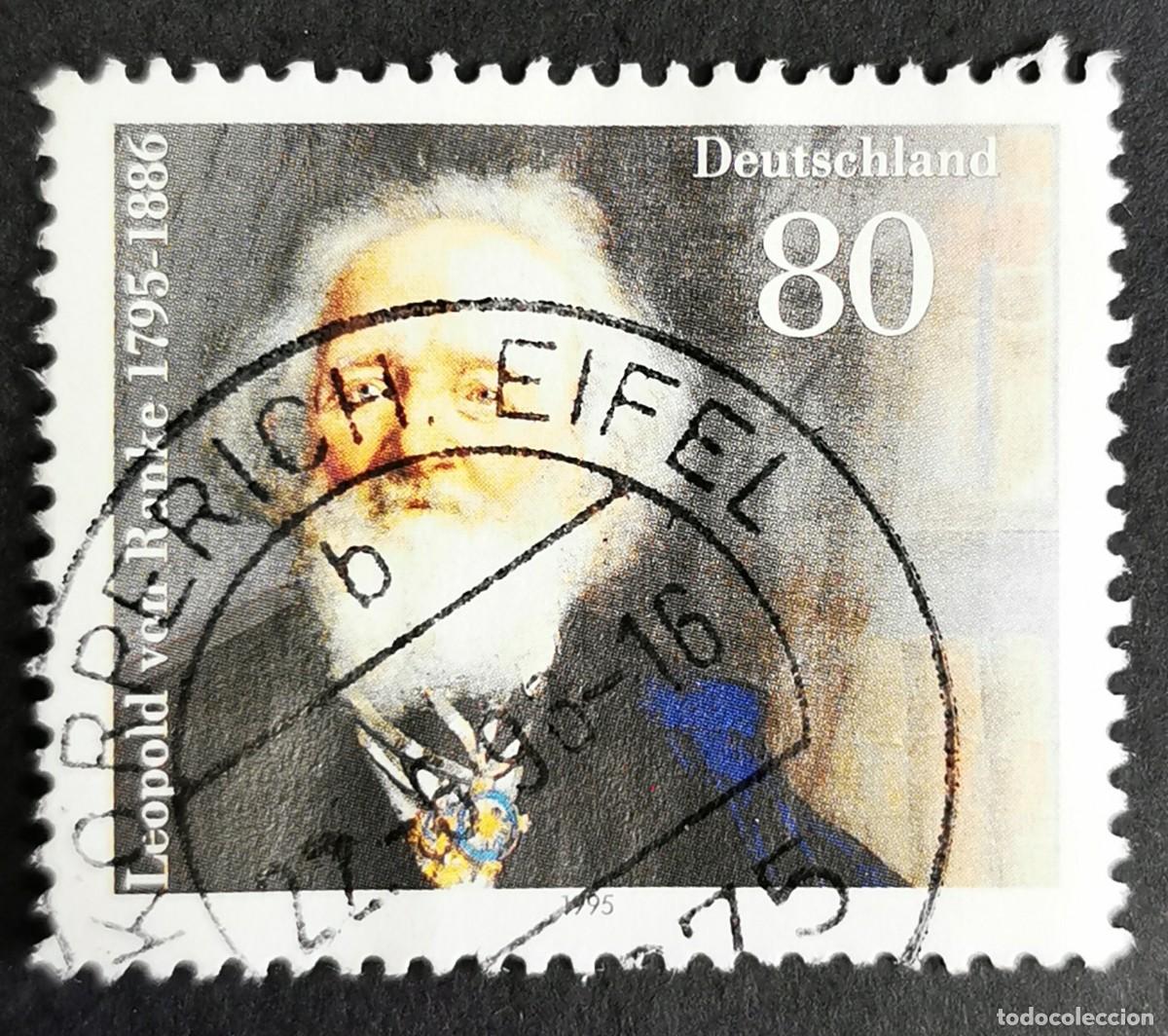 Sellos: Sello Alemania R. Federal 1995, Leopold von Ranke (1795-1886), Berl&iacute;n, 80 Pf. Michel: DE 1826