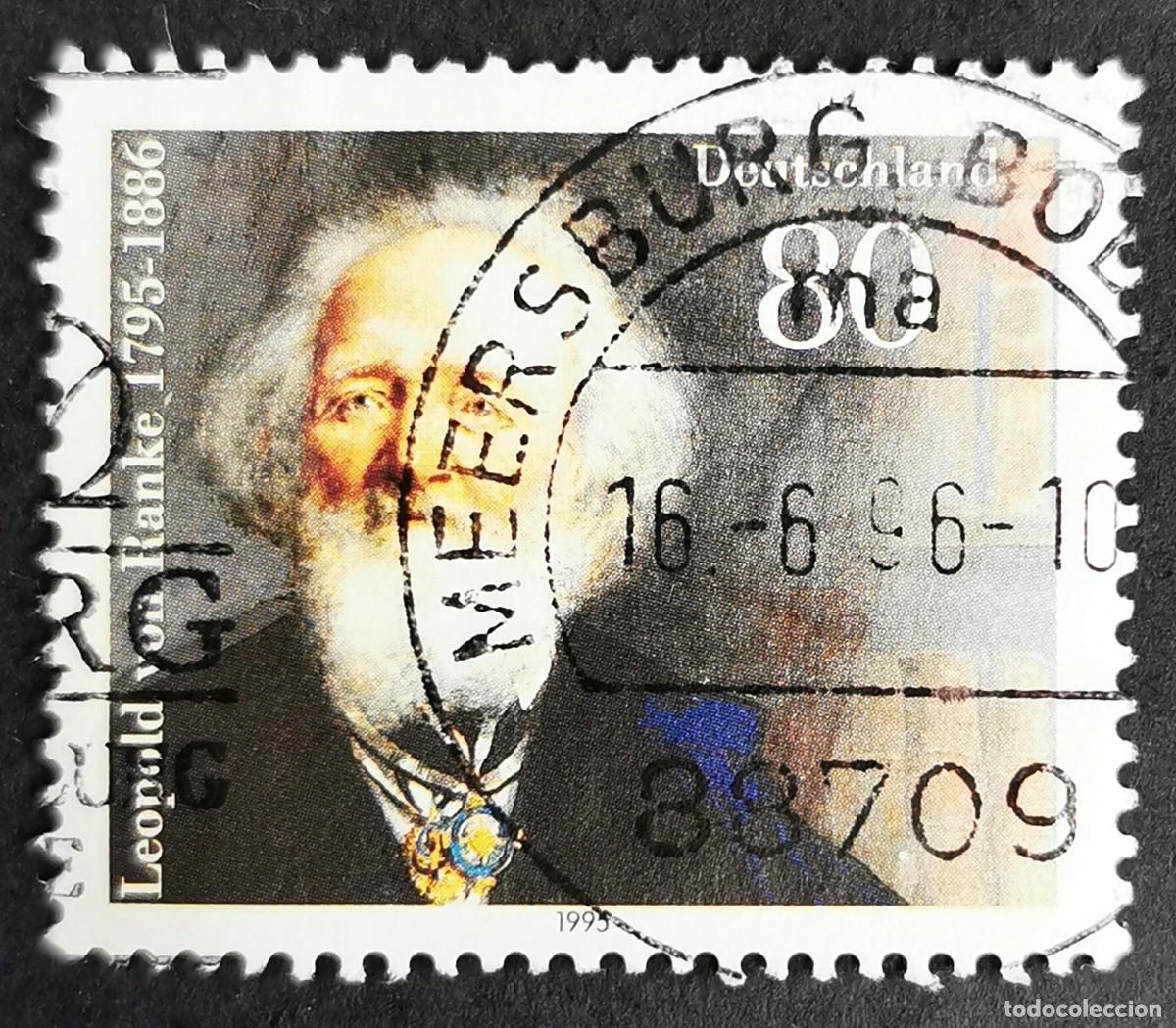 Sellos: Sello Alemania R. Federal 1995, Leopold von Ranke (1795-1886), Berl&iacute;n, 80 Pf. Michel: DE 1826