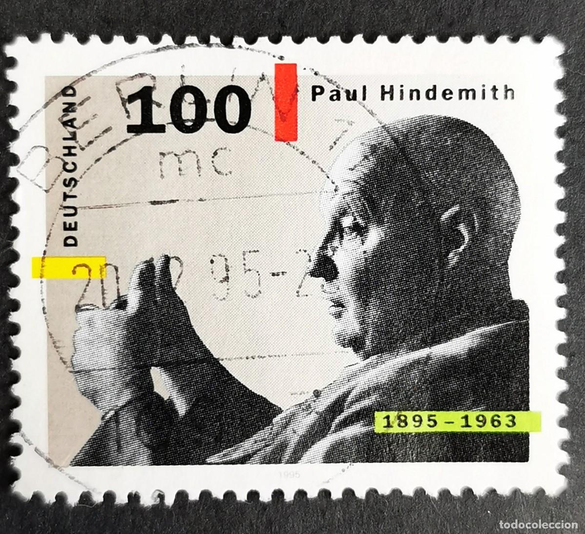 Sellos: Sello Alemania R. Federal 1995, Paul Hindemith (1895-1963), 100 Pf. Michel: DE 1827