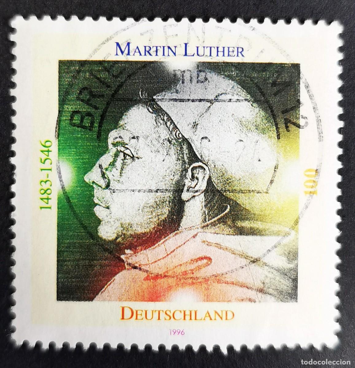 Sellos: Sello Alemania R. Federal 1996, 450 aniversario muerte de Mart&iacute;n Luter, 100 Pf. Michel: DE 1841