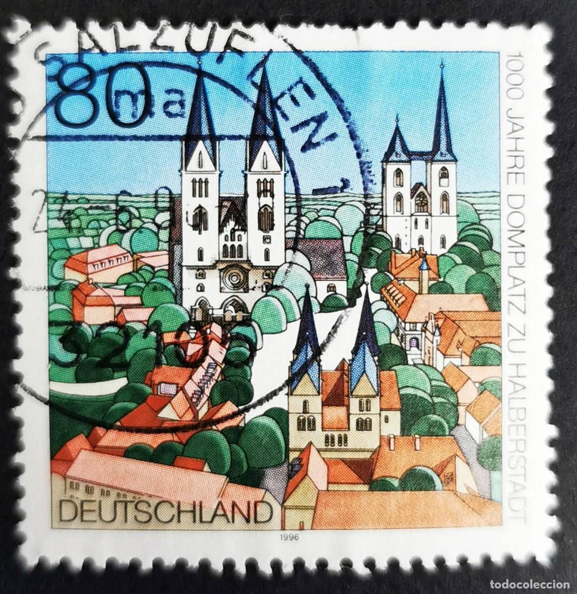 Sellos: Sello Alemania R. Federal 1996, Plaza de la Catedral 1000 A&ntilde;os, Halberstadt, 80 Pf. Michel: DE 1846