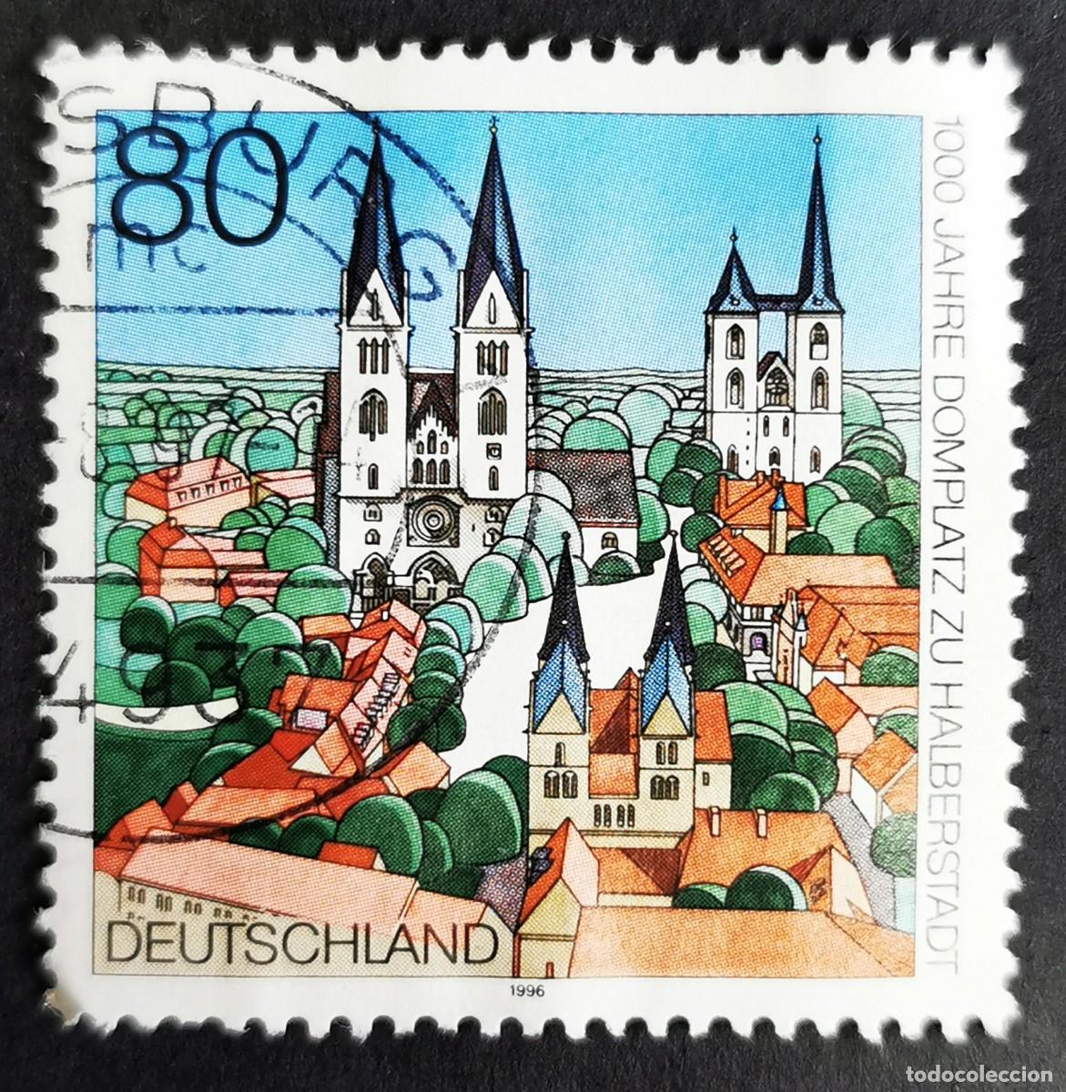 Sellos: Sello Alemania R. Federal 1996, Plaza de la Catedral 1000 A&ntilde;os, Halberstadt, 80 Pf. Michel: DE 1846