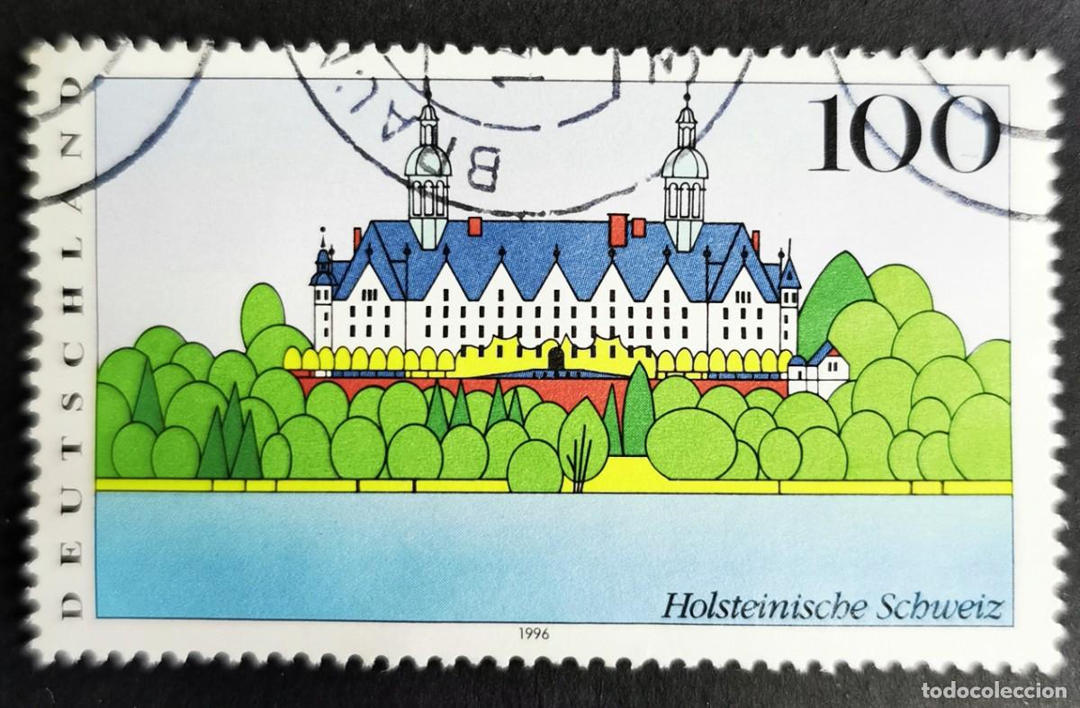 Sellos: Sello Alemania R. Federal 1996, Castillo de Pl&ouml;n, Schleswig-Holstein, 100 Pf. Michel: DE 1849