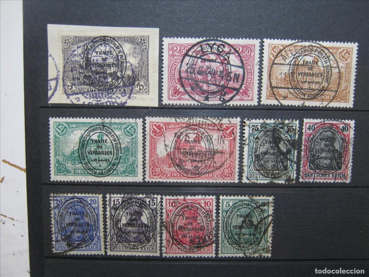 Sellos: ALEMANIA ALLENSTEIN 1920 LOTE ENTRE YVERT 15 Y 28 USADOS PERFECTOS.