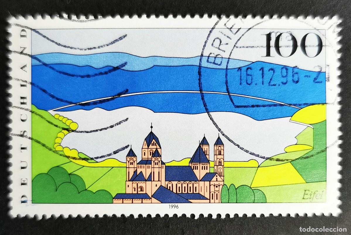 Sellos: Sello Alemania R. Federal 1996, Abad&iacute;a Maria Laach, regi&oacute;n Eifel, Renania, 100 Pf. Michel: DE 1852