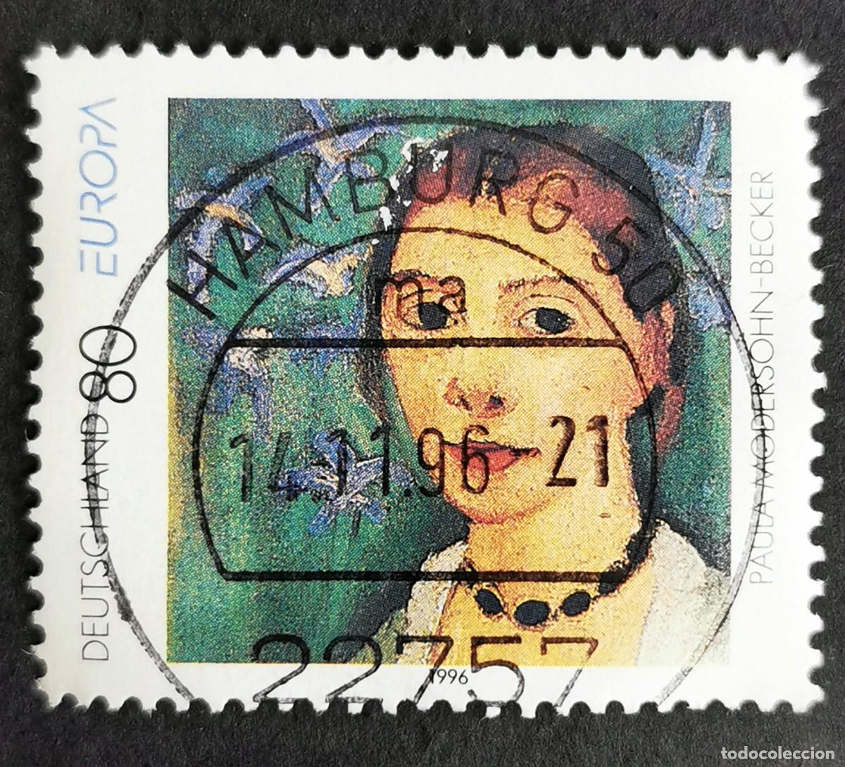 Sellos: Sello Alemania R. Federal 1996, Paula Modersohn-Becker (1876-1907), 80 Pf. Michel: DE 1854