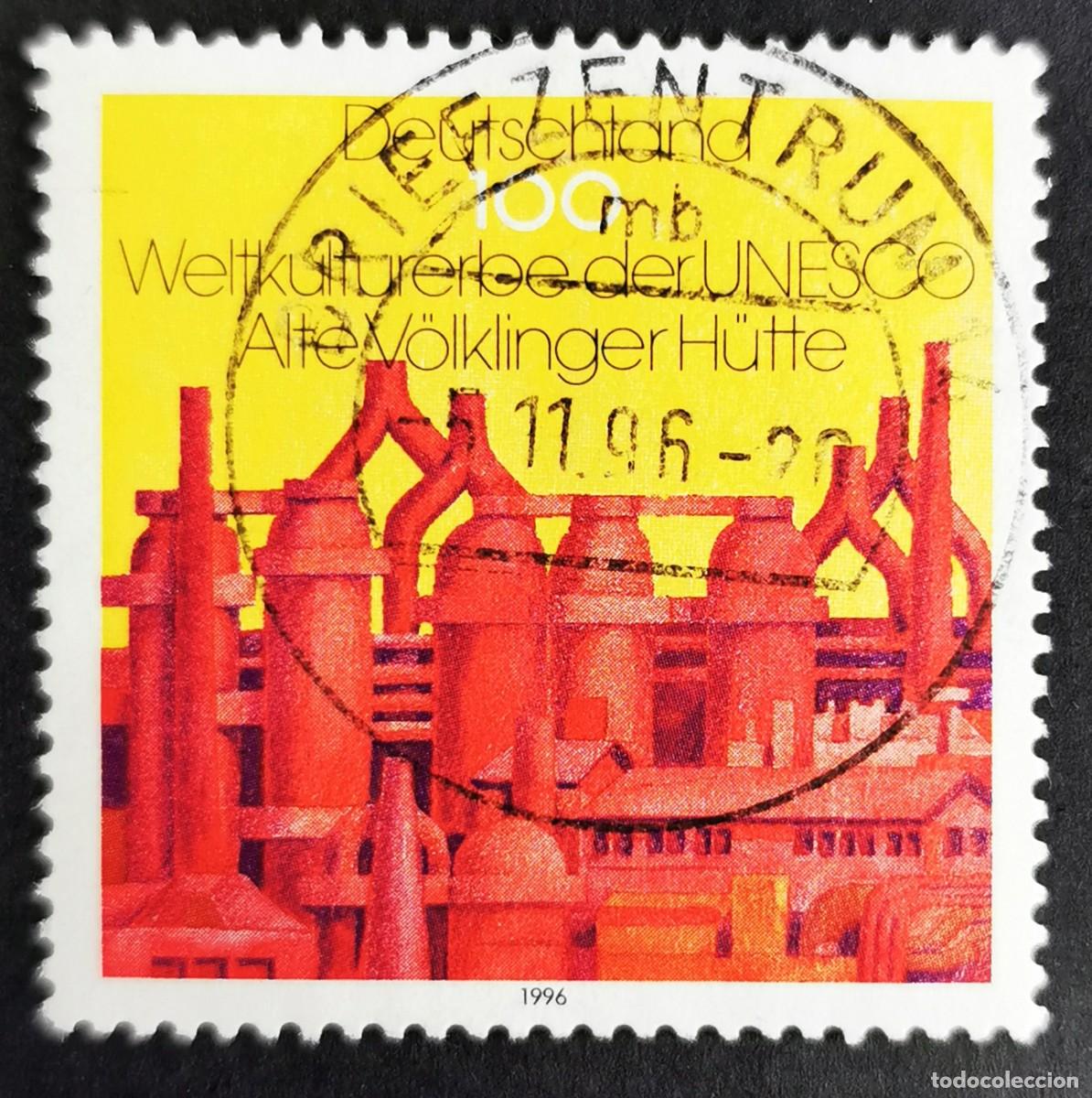 Sellos: Sello Alemania R. Federal 1996, Antigua planta sider&uacute;rgica de V&ouml;lklingen, 100 Pf. Michel: DE 1875