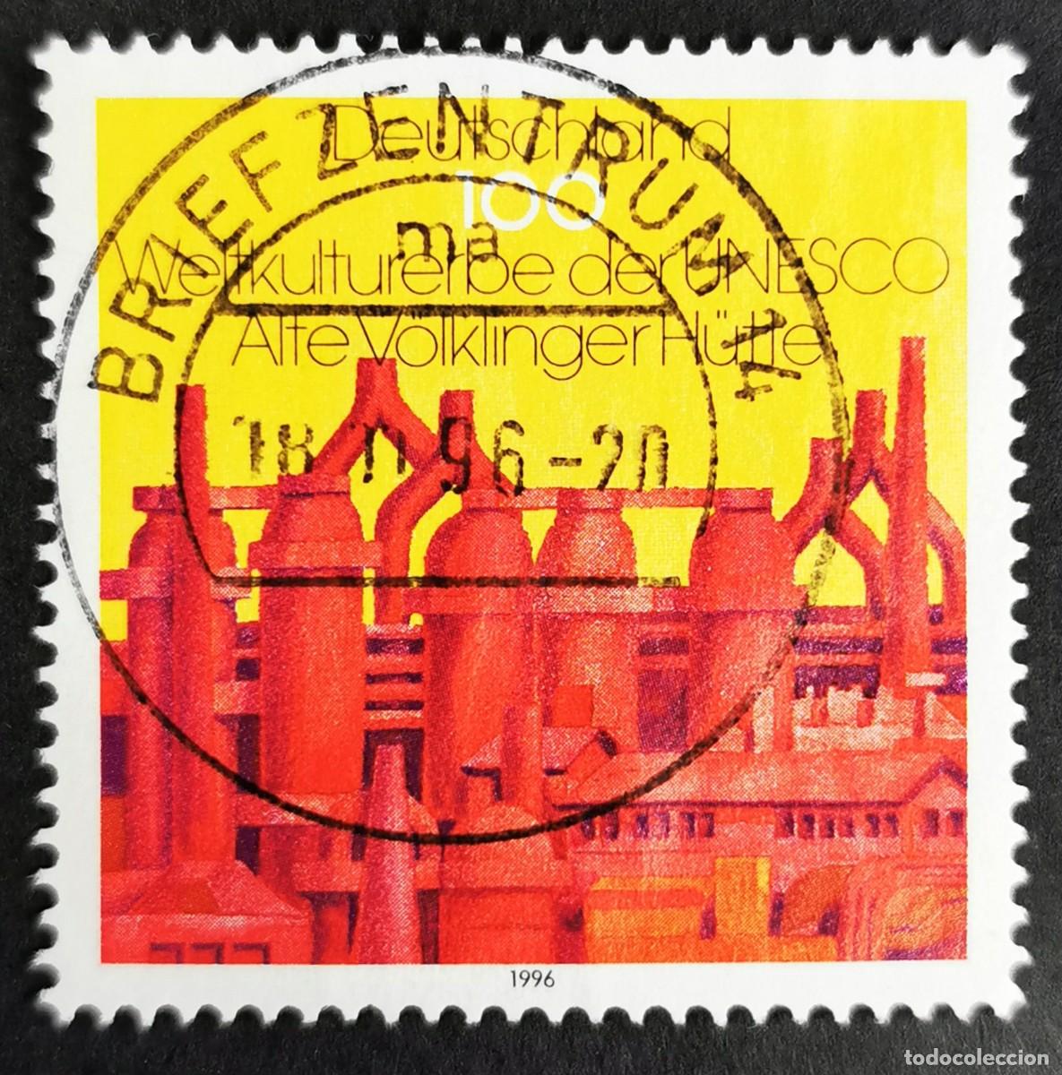 Sellos: Sello Alemania R. Federal 1996, Antigua planta sider&uacute;rgica de V&ouml;lklingen, 100 Pf. Michel: DE 1875