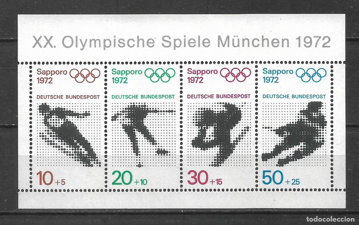 Sellos: alemania 1971 michel hoja bloque 6 ** mnh - 27/12