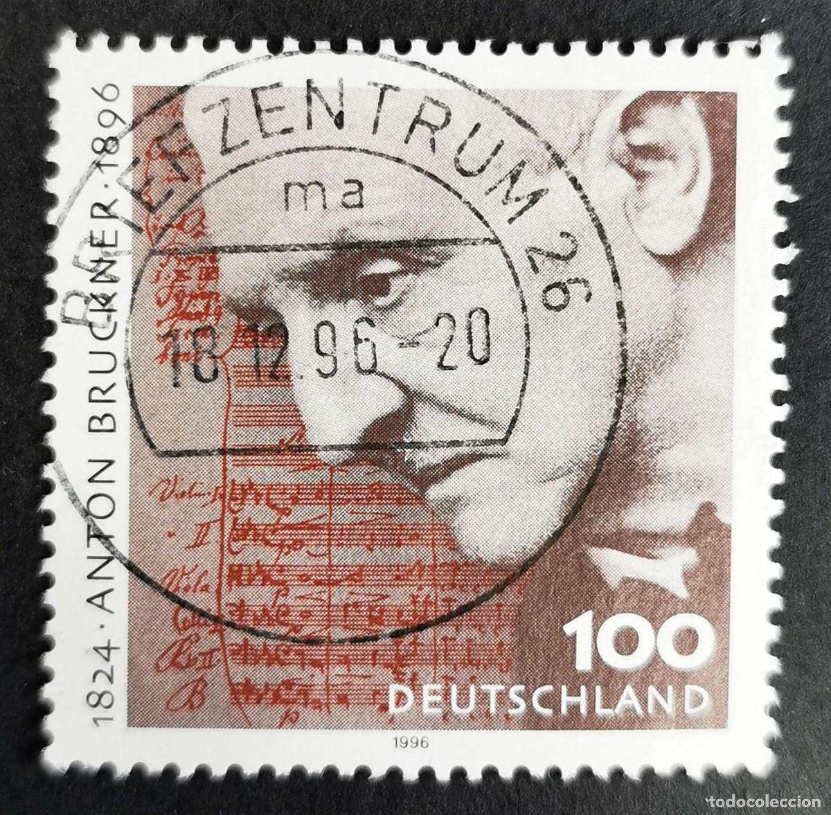 Sellos: Sello Alemania R. Federal 1996, Anton Bruckner (1824-1896), 100 Pf. Michel: DE 1888