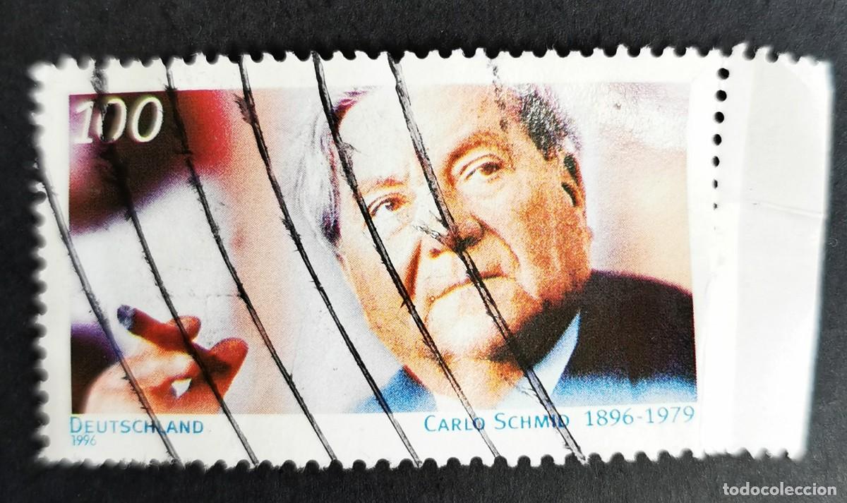 Sellos: Sello Alemania R. Federal 1996, Carlo Schmid (1896-1979), abogado pol&iacute;tico, 100 Pf. Michel: DE 1894