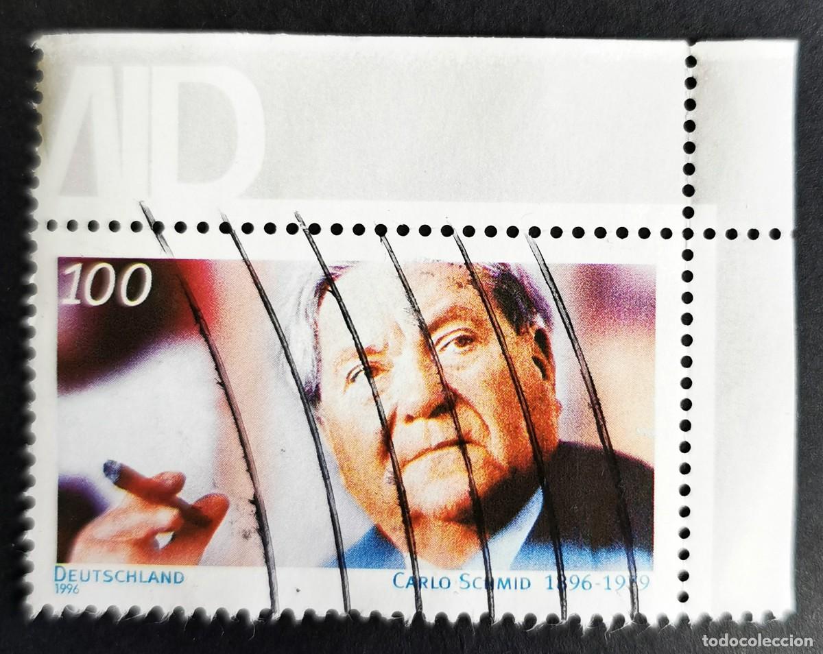Sellos: Sello Alemania R. Federal 1996, Carlo Schmid (1896-1979), abogado pol&iacute;tico, 100 Pf. Michel: DE 1894