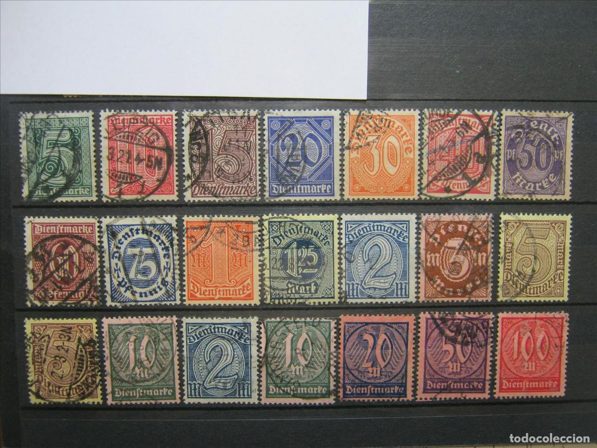 Sellos: ALEMANIA IMPERIO REICH SERVICIO SERIES YVERT 16/28 SIN EL 18 Y 29/36 USADOS PERFECTOS.