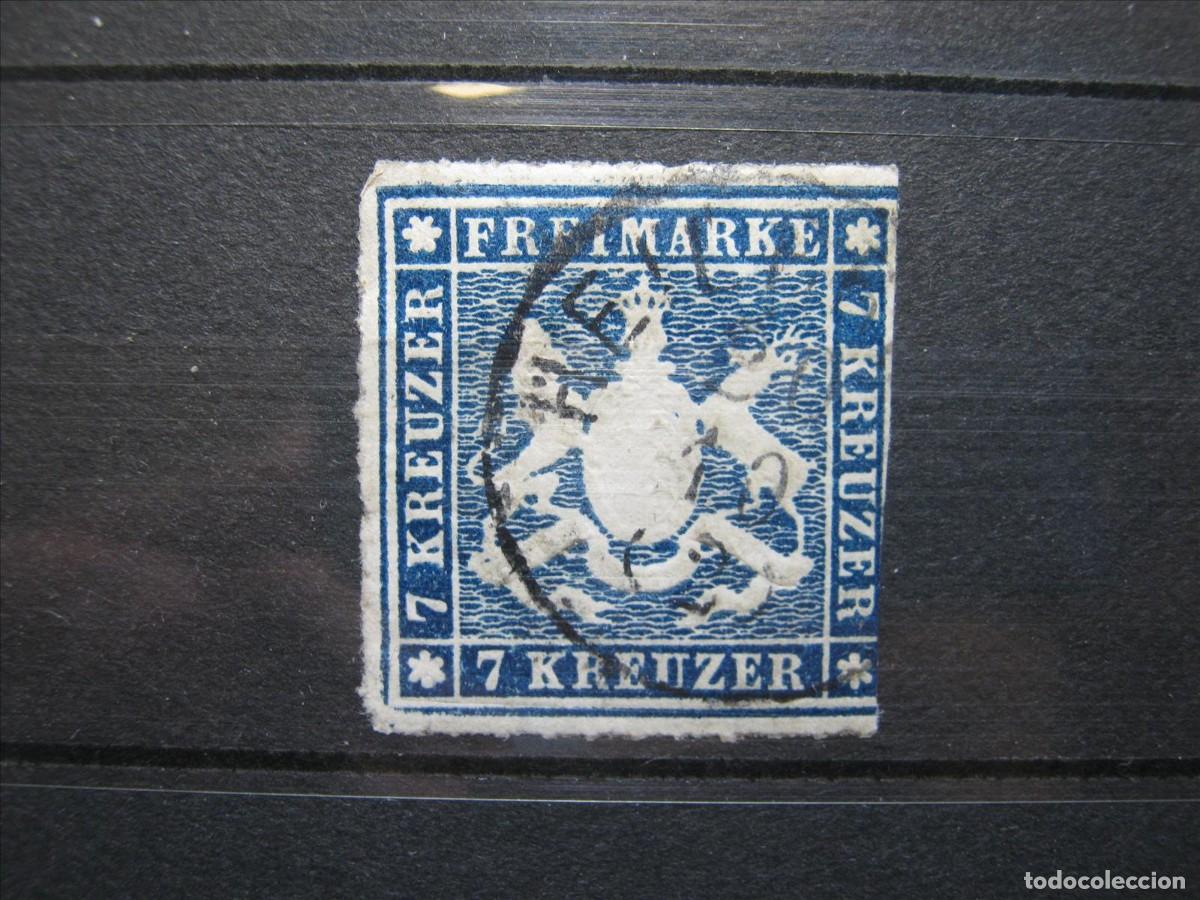 Sellos: ALEMANIA ESTADO W&Uuml;RTTEMBERG 1866 YVERT 33 USADO PERFECTO.