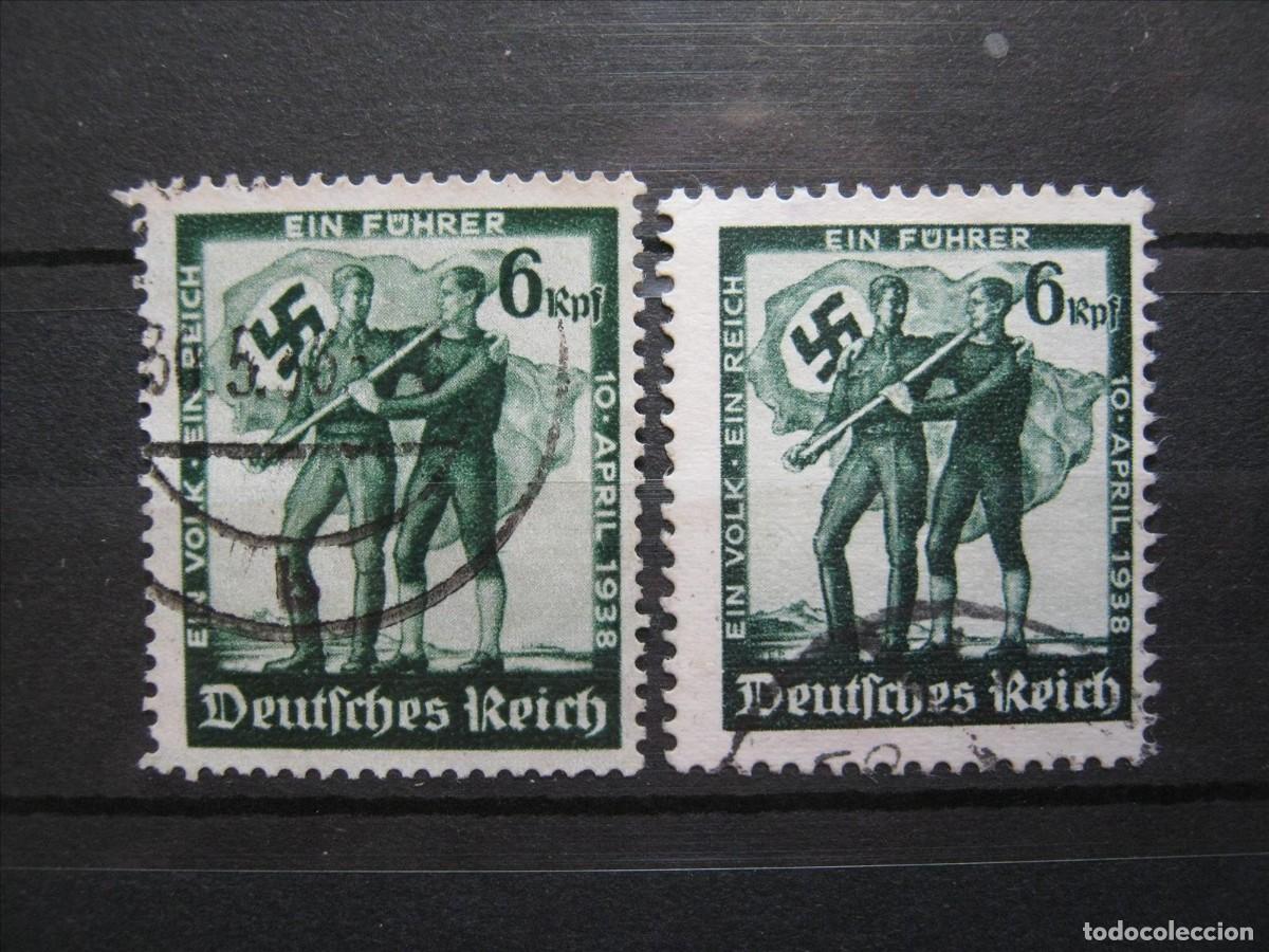 Sellos: ALEMANIA IMPERIO REICH 1938 SERIE YVERT 605 Y 606 USADOS PERFECTOS.