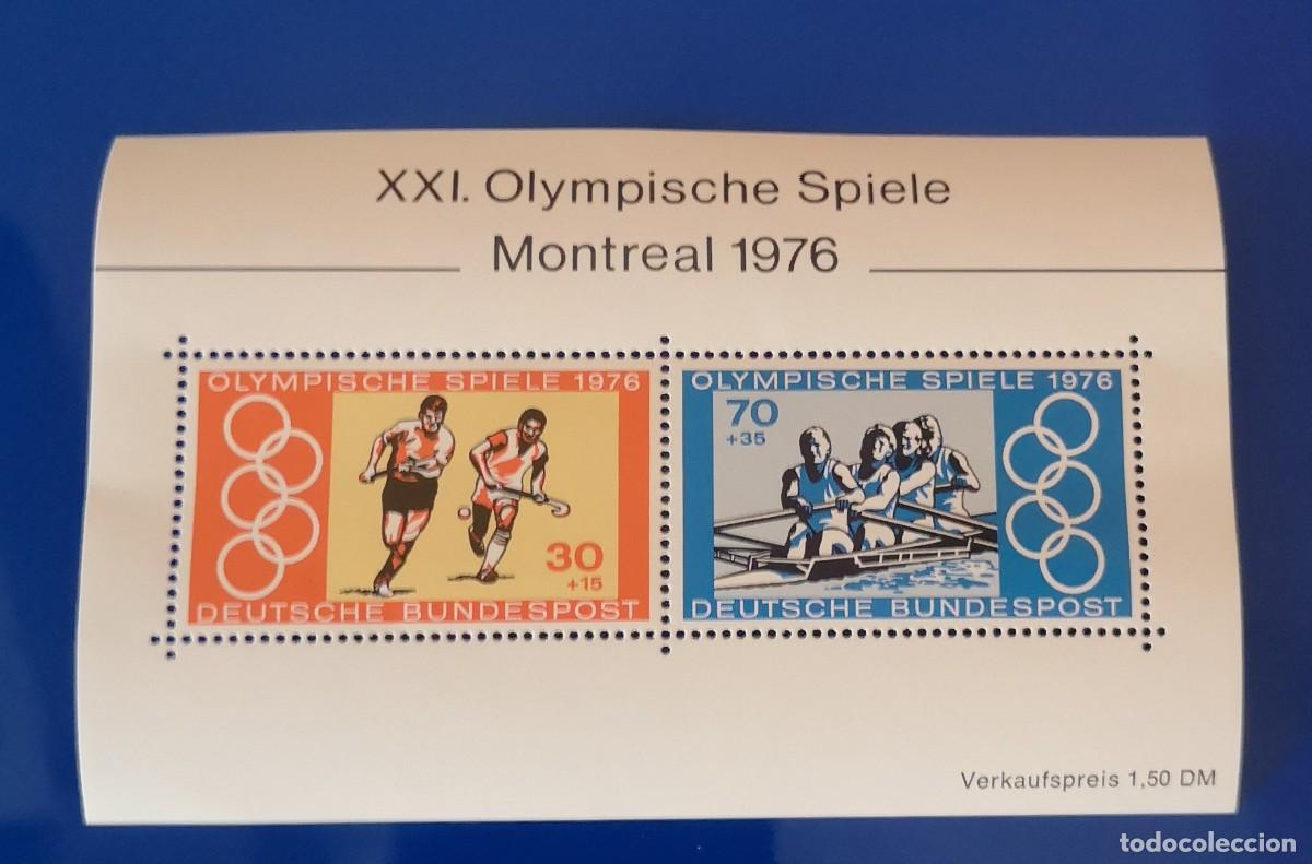 Sellos: hoja bloque NUEVA - Alemania 1976 - JUEGOS OLIMPICOS DE MONTREAL
