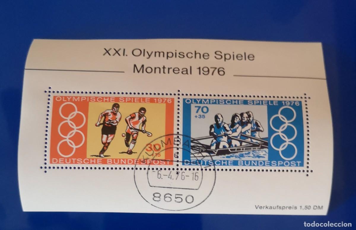 Sellos: hoja bloque Matasellada - Alemania 1976 - JUEGOS OLIMPICOS DE MONTREAL