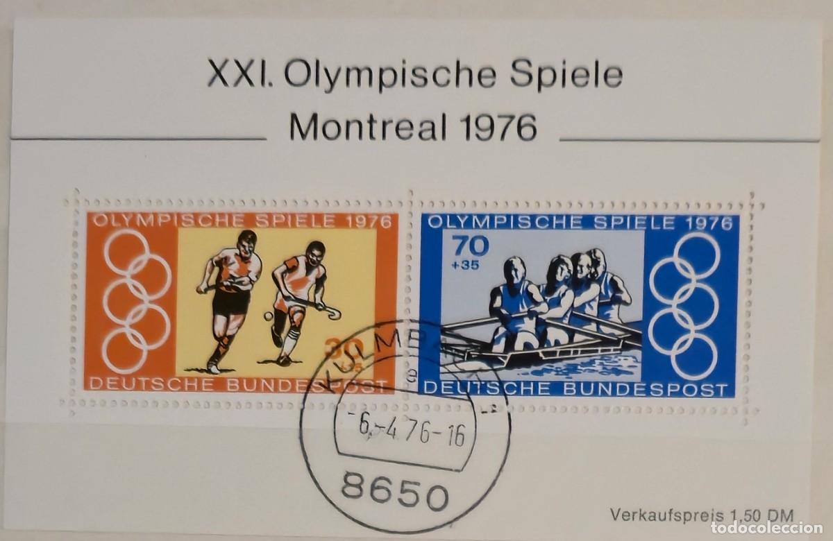 Sellos: hoja bloque Matasellada - Alemania 1976 - JUEGOS OLIMPICOS DE MONTREAL