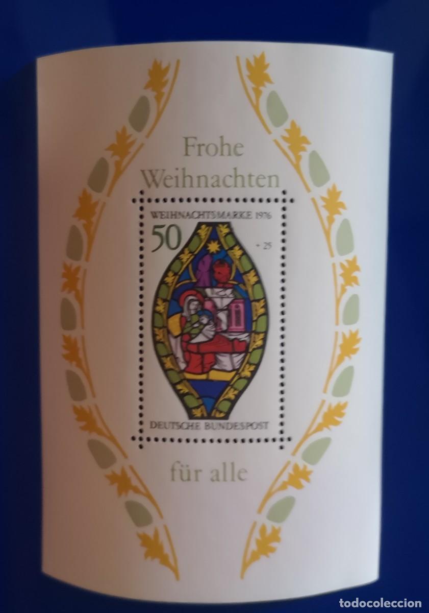 Sellos: hoja bloque Nueva - Alemania 1976 - NAVIDAD