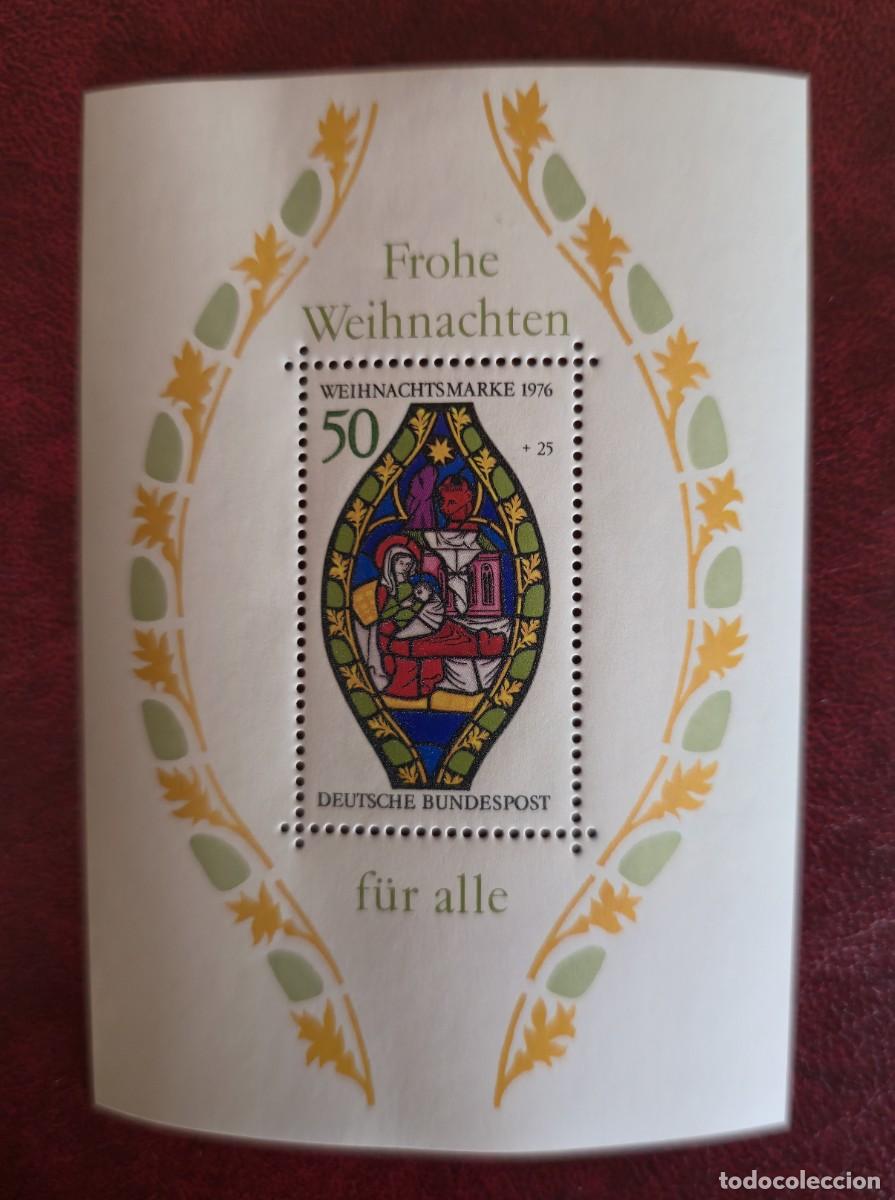 Sellos: hoja bloque Nueva - Alemania 1976 - NAVIDAD