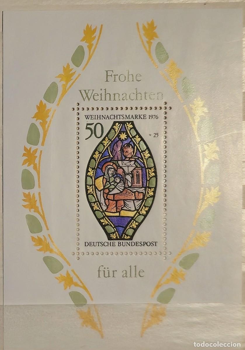 Sellos: hoja bloque Nueva - Alemania 1976 - NAVIDAD