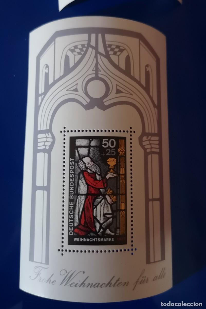 Sellos: hoja bloque Nueva - Alemania 1977 - navidad