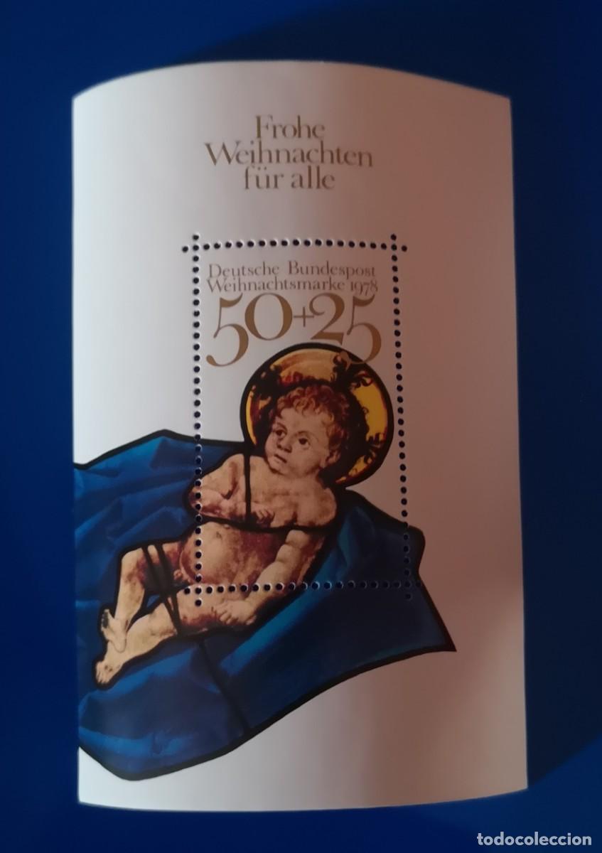 Sellos: hoja bloque Nueva - Alemania 1978 - Navidad