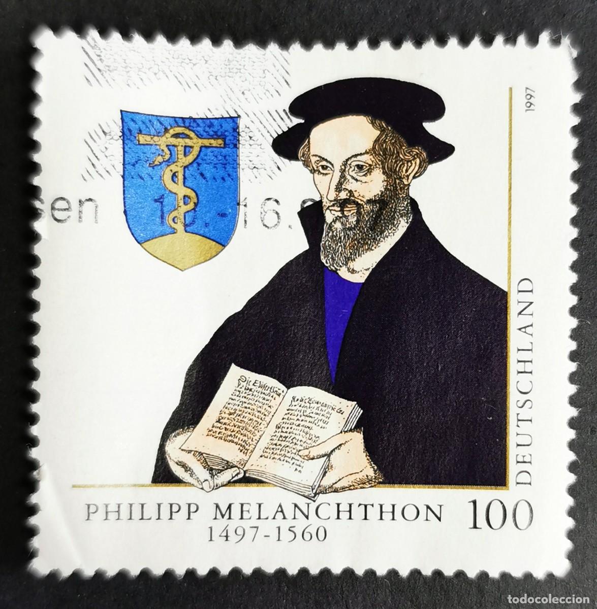 Sellos: Sello Alemania R. Federal 1997, Melanchthon (despu&eacute;s de Lucas Cranach, 100 Pf. Michel: DE 1902