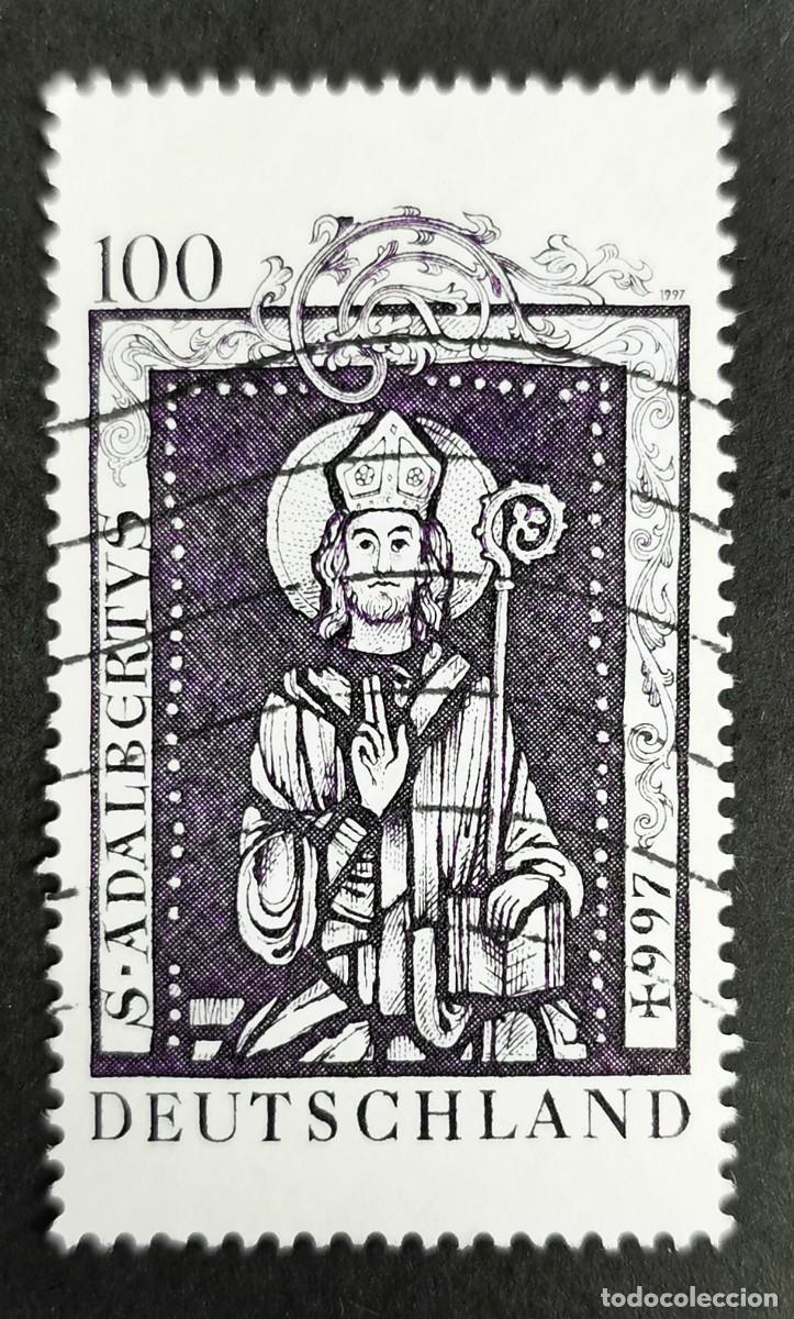 Sellos: Sello Alemania R. Federal 1997, San Adalberto (956-997) insignias episcopal, 100 Pf. Michel: DE 1914