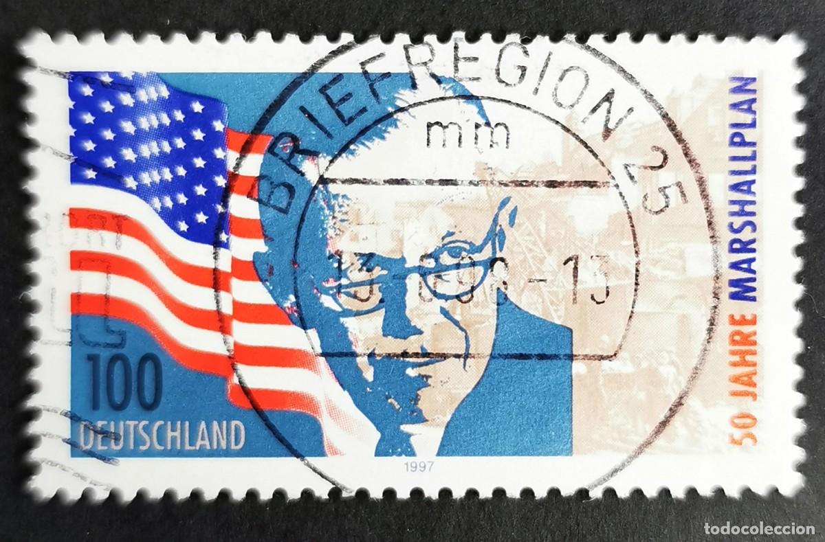 Sellos: Sello Alemania R. Federal 1997, 50&ordm; aniversario del Plan Marshall, 100 Pf. Michel: DE 1926