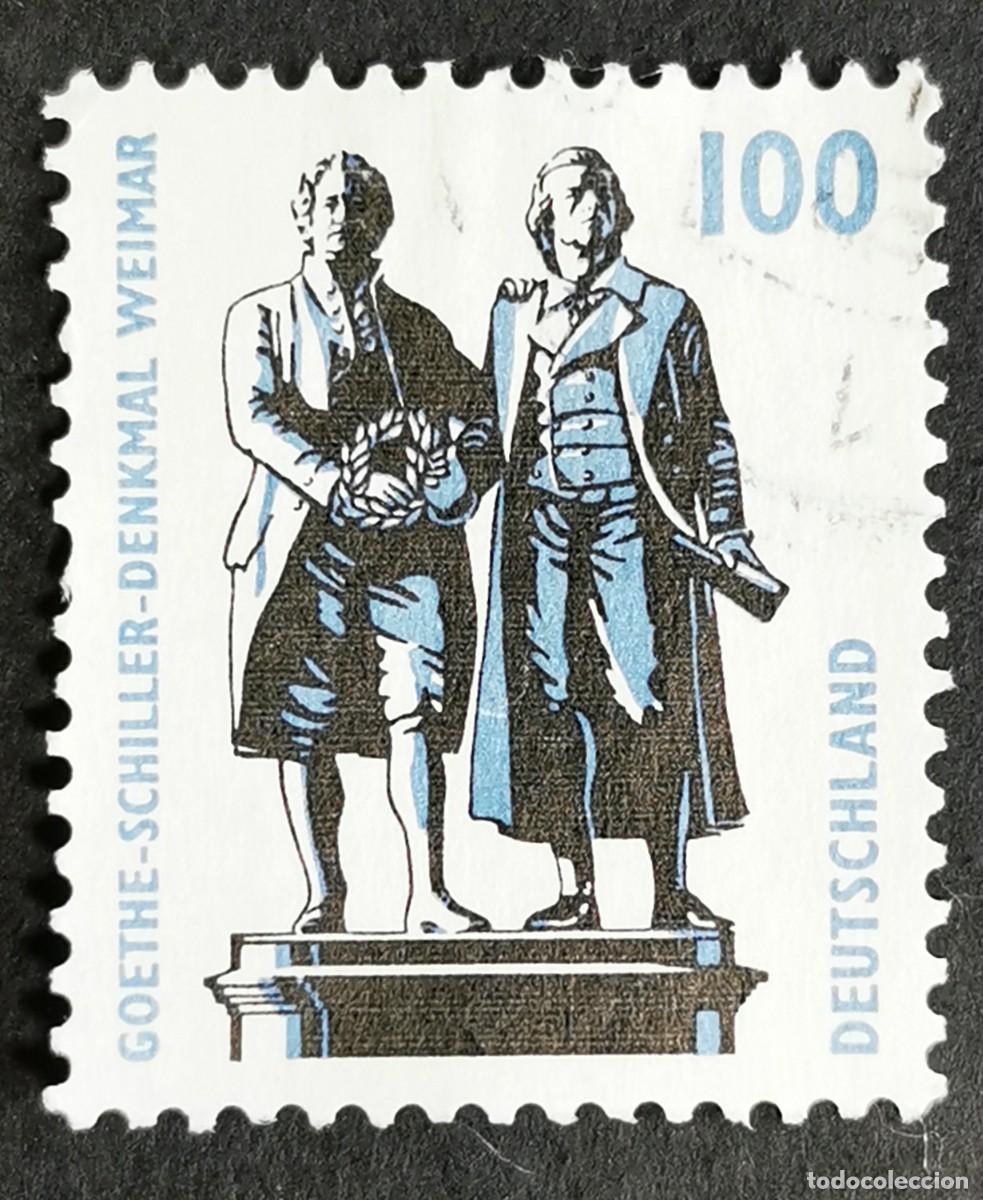 Sellos: Sello Alemania R. Federal 1997, Monumento a Goethe-Schiller, Weimar, 100 Pf. Michel: DE 1934A