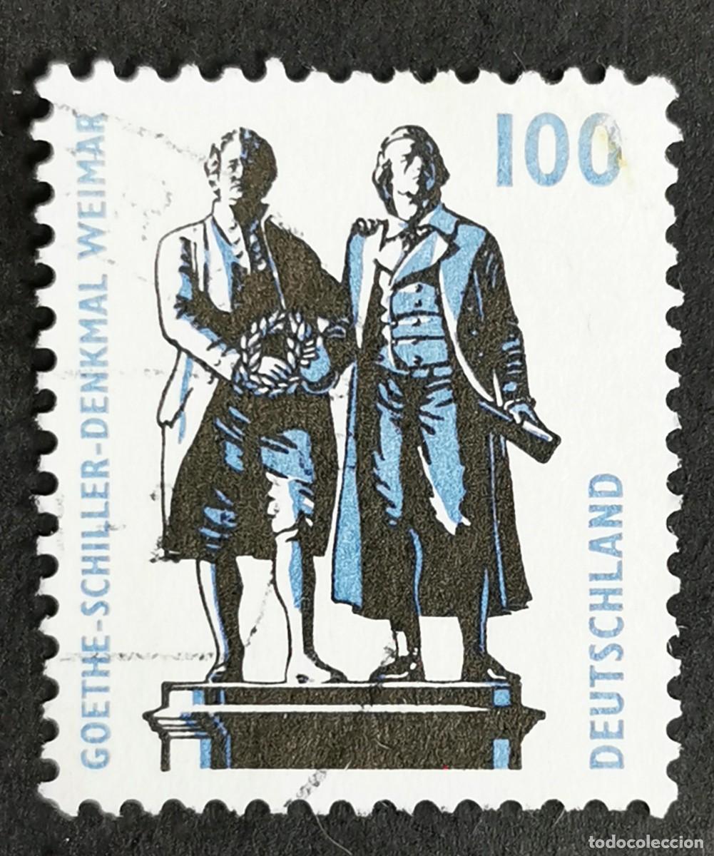 Sellos: Sello Alemania R. Federal 1997, Monumento a Goethe-Schiller, Weimar, 100 Pf. Michel: DE 1934A