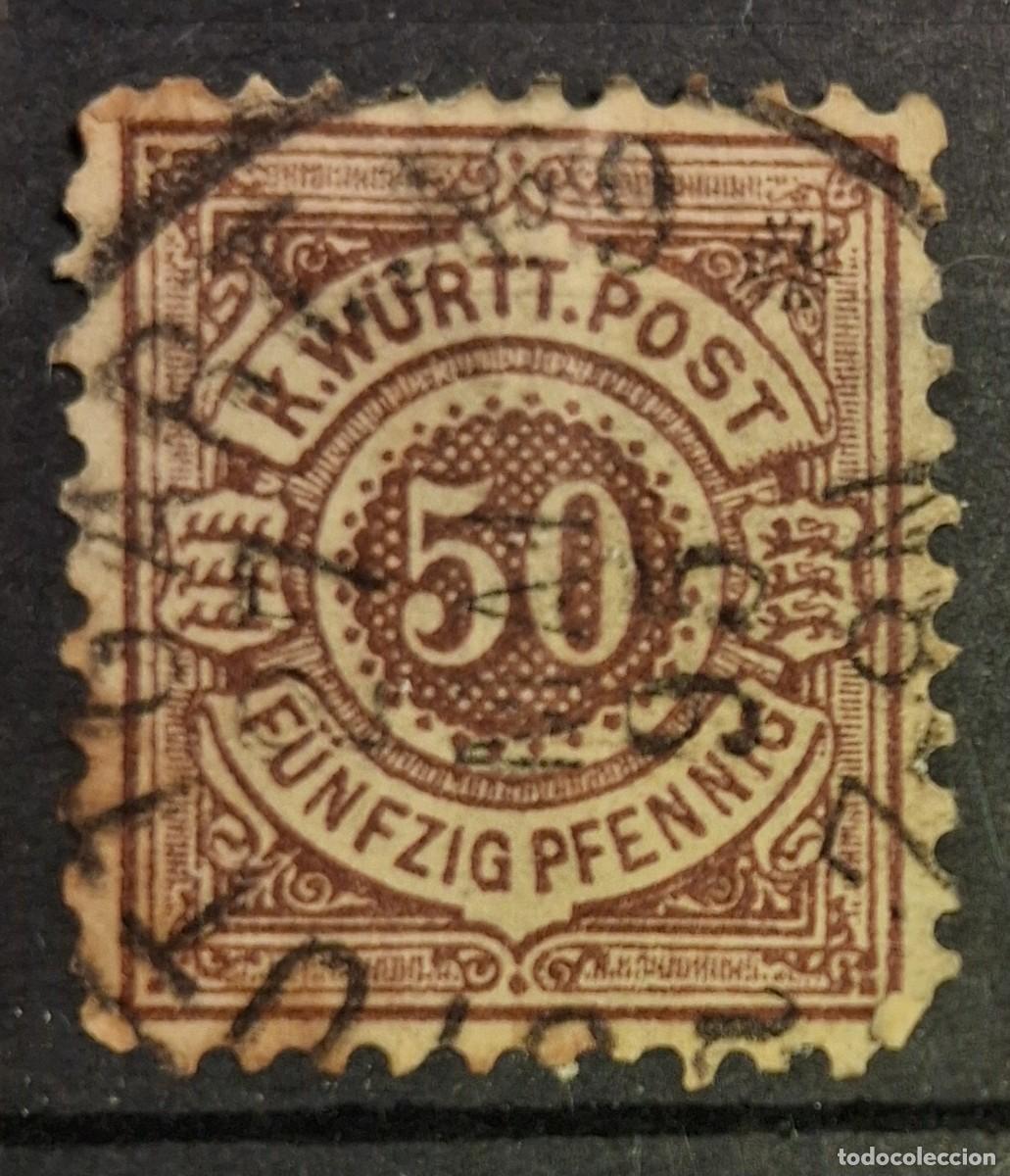 Sellos: ALEMANIA, WURTEMBERG, 1890, CAT.YT. 61.