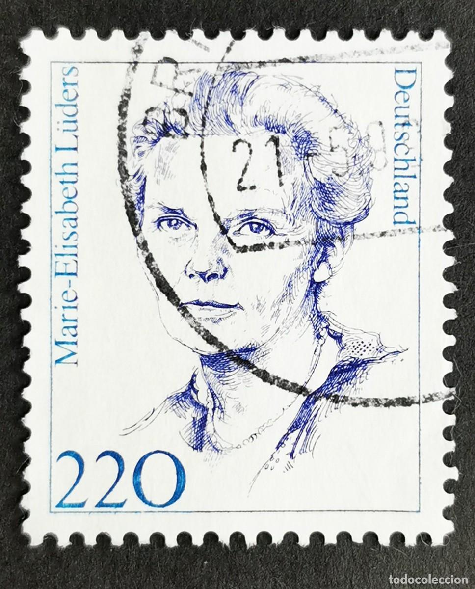 Sellos: Sello Alemania R. Federal 1997, Mujeres alemanas: Mar&iacute;a-Elisabeth L&uuml;ders , 220 Pf. Michel: DE 1940