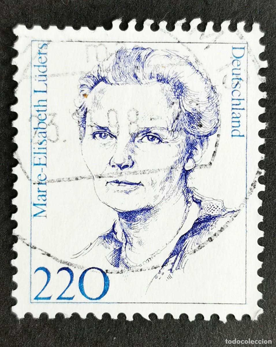 Sellos: Sello Alemania R. Federal 1997, Mujeres alemanas: Mar&iacute;a-Elisabeth L&uuml;ders , 220 Pf. Michel: DE 1940
