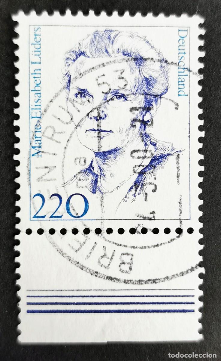 Sellos: Sello Alemania R. Federal 1997, Mujeres alemanas: Mar&iacute;a-Elisabeth L&uuml;ders , 220 Pf. Michel: DE 1940