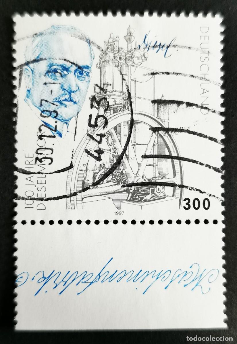 Sellos: Sello Alemania R. Federal 1997, Rudolf Diesel (1858-1913), 300 Pf. Michel: DE 1942