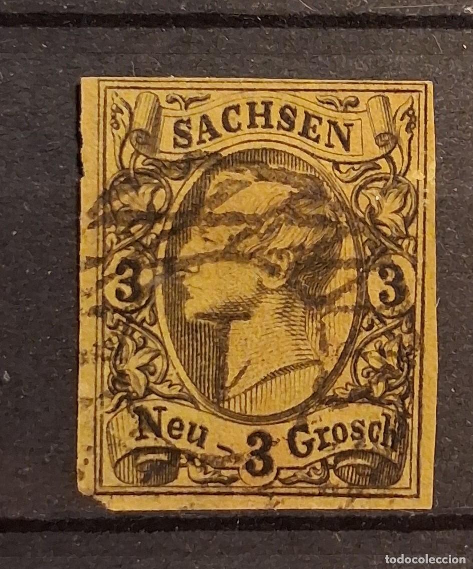 Sellos: ALEMANIA, SAJONIA, 1855, CAT.YT.10.