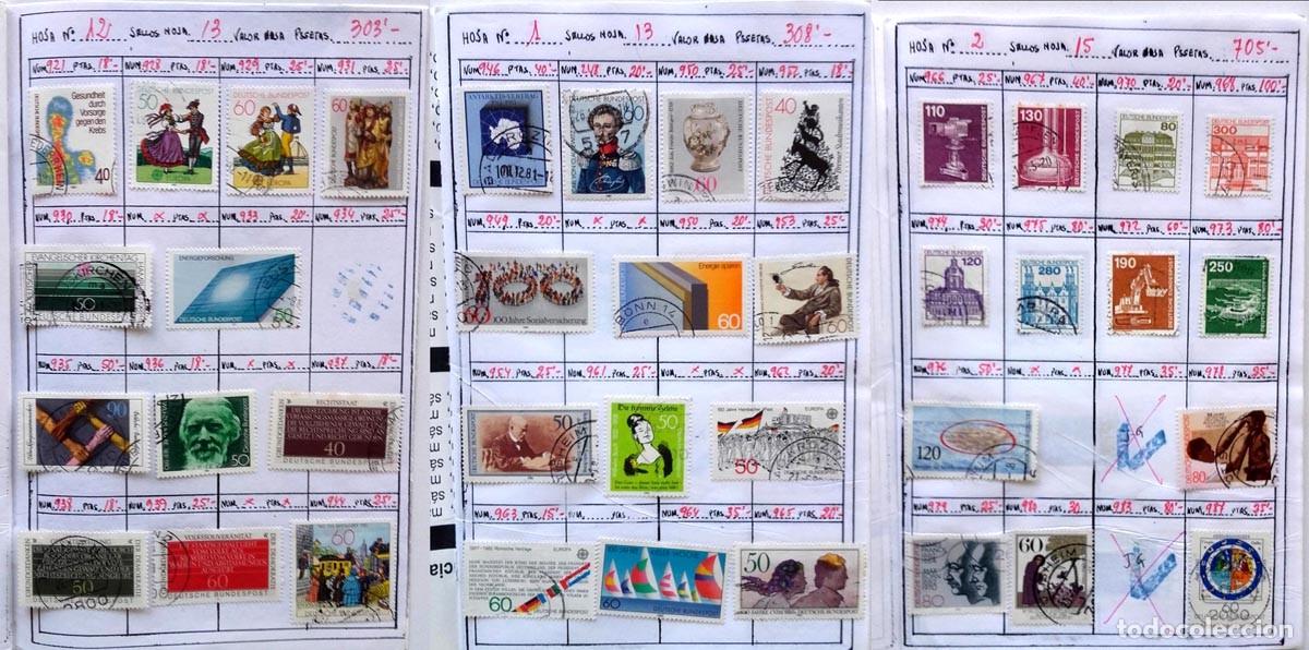 Sellos: Alemania 3 p&aacute;ginas de &aacute;lbum con 38 sellos, Germany