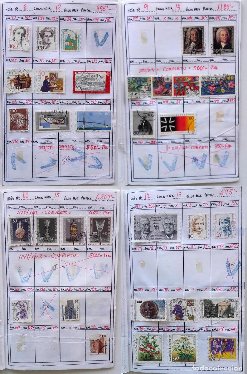 Sellos: Alemania 4 p&aacute;ginas de &aacute;lbum con 33 sellos, Germany