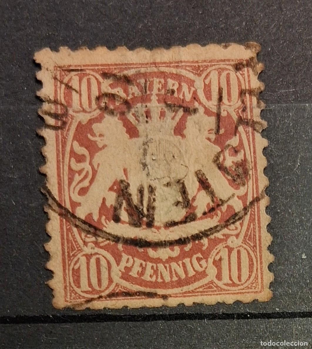 Sellos: ALEMANIA, BAVIERA, 1876, CAT.YT.41. - Foto 1