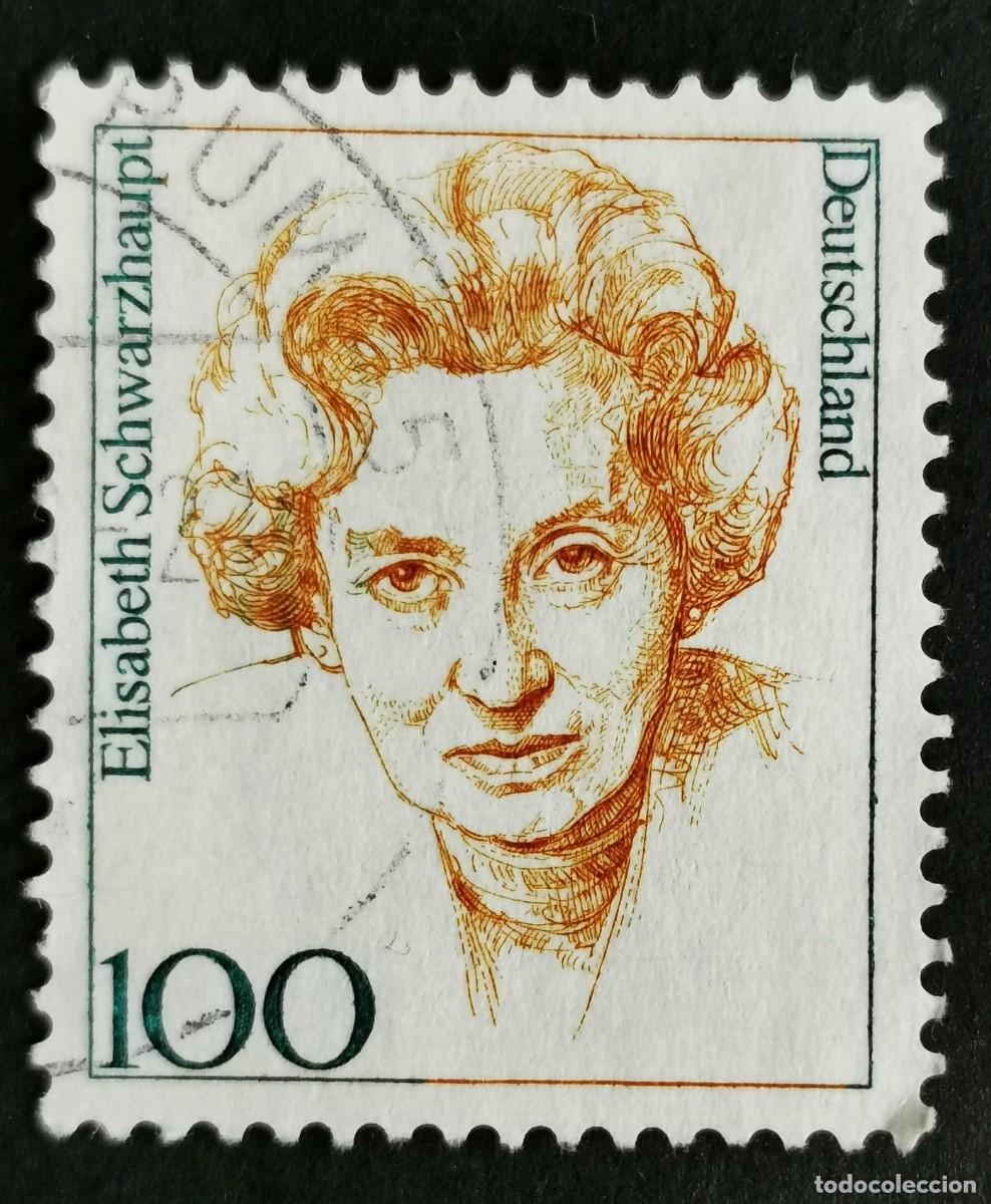 Sellos: Sello Alemania R. Federal 1997, Mujeres alemanas: Elizabeth Schwarzhaupt, 100 Pf. Michel: DE 1955
