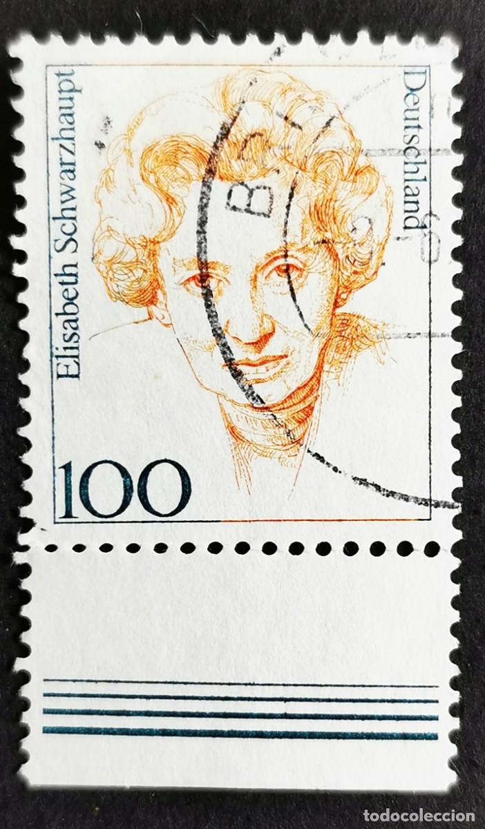 Sellos: Sello Alemania R. Federal 1997, Mujeres alemanas: Elizabeth Schwarzhaupt, 100 Pf. Michel: DE 1955